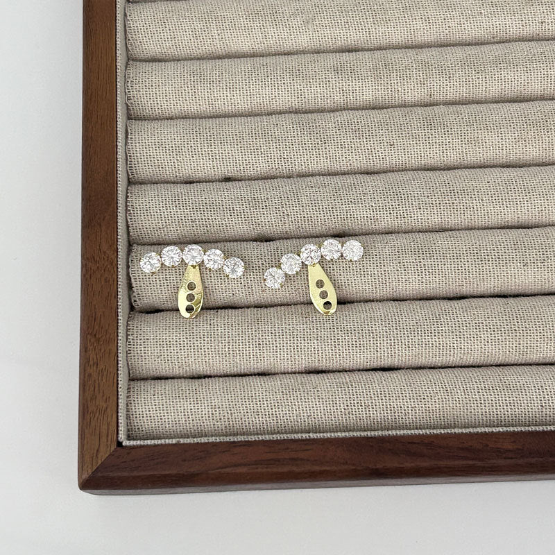 Style Retro Elegant Versatile One For Champagne Pearl Butterfly Earrings