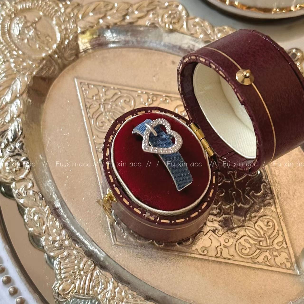 Style Love Heart-shaped Female Niche Design Senior Index Rings