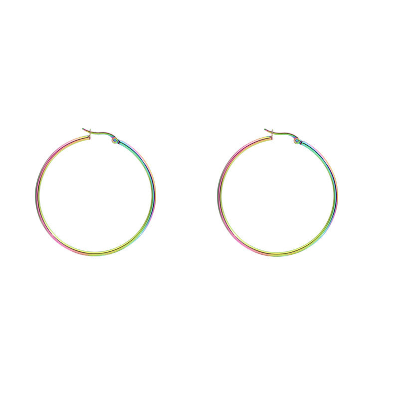 Women's Stainless Steel Minimalist Big Fashion Temperament Rings