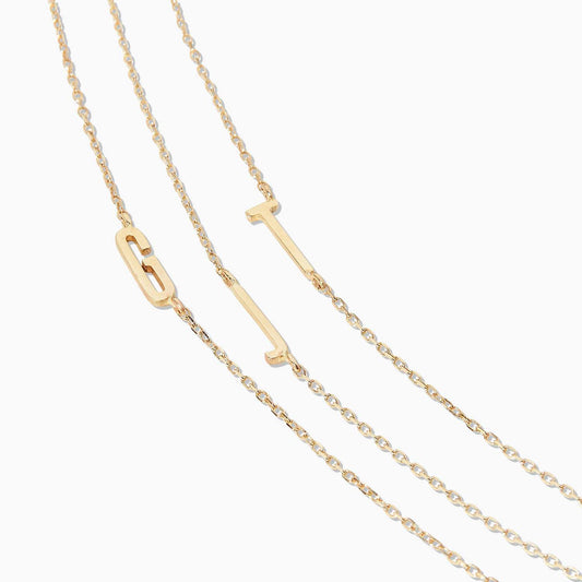 Colliers femme lettre majuscule initiale en acier inoxydable