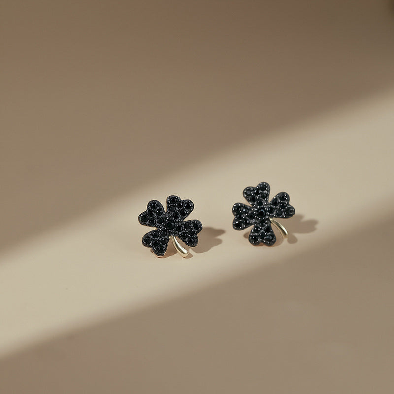Damen-Ohrringe mit Kleeblatt-Motiv, luxuriös, hochwertig