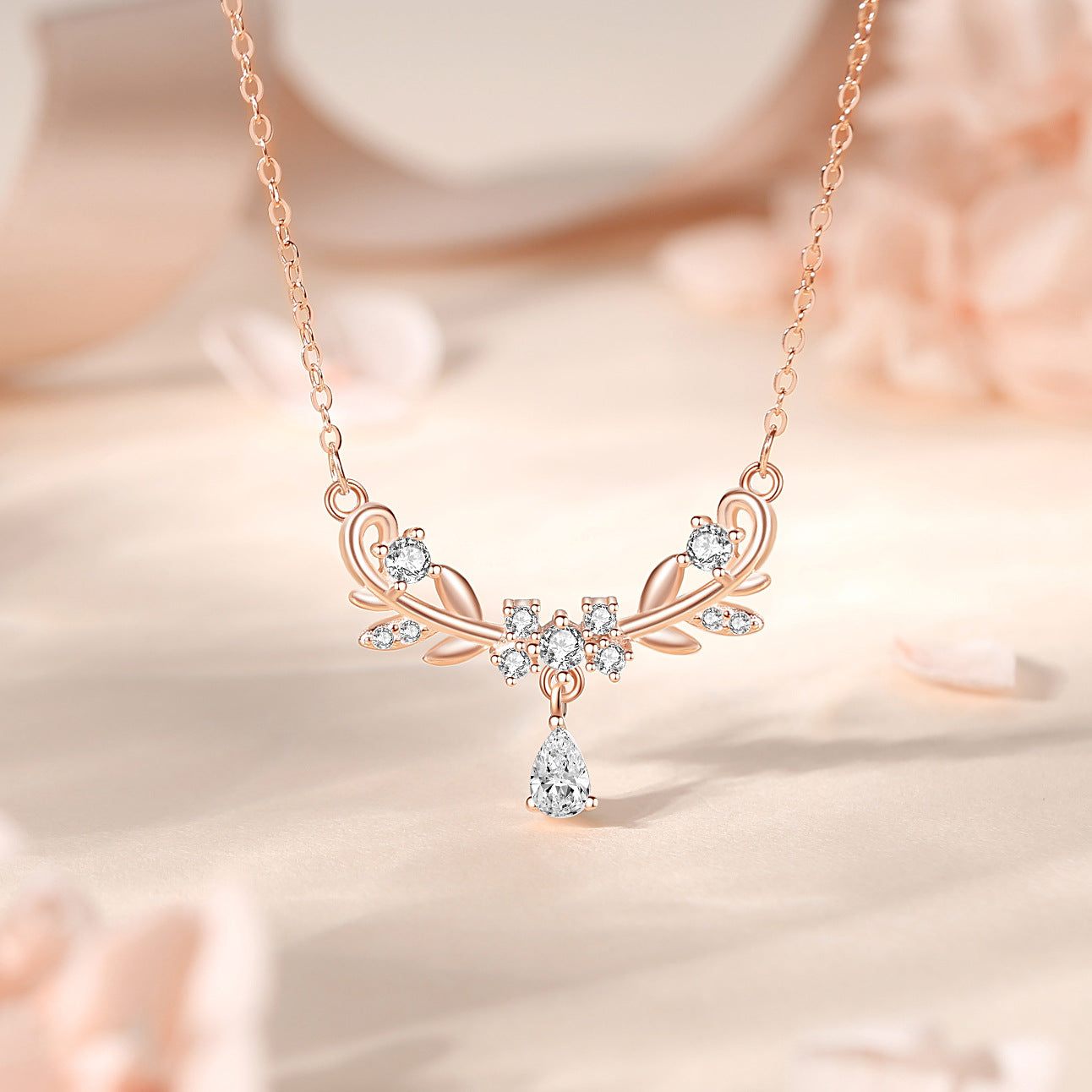 Women's Clavicle Chain With You Fresh Branches Necklaces