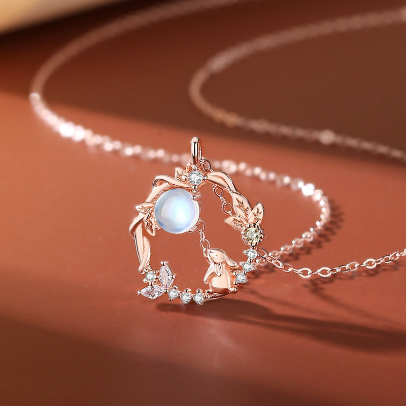 Colliers Mori en forme de lapin pour femmes, Design en argent Sterling, mode nationale