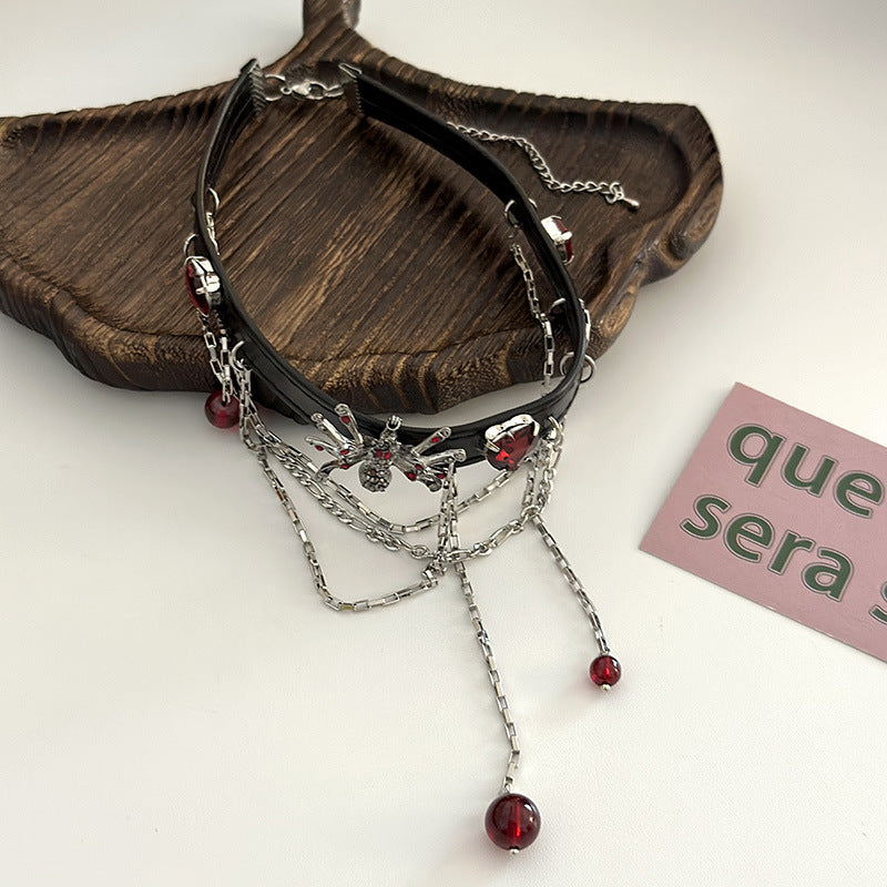 Sweet Wine Red Vampire Ear Hot Necklaces