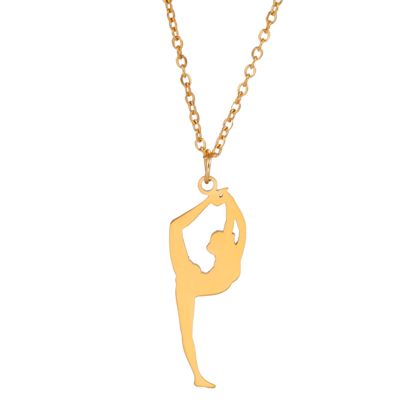 Sports Series Cutting Titanium Steel Gymnastics Modeling Necklaces