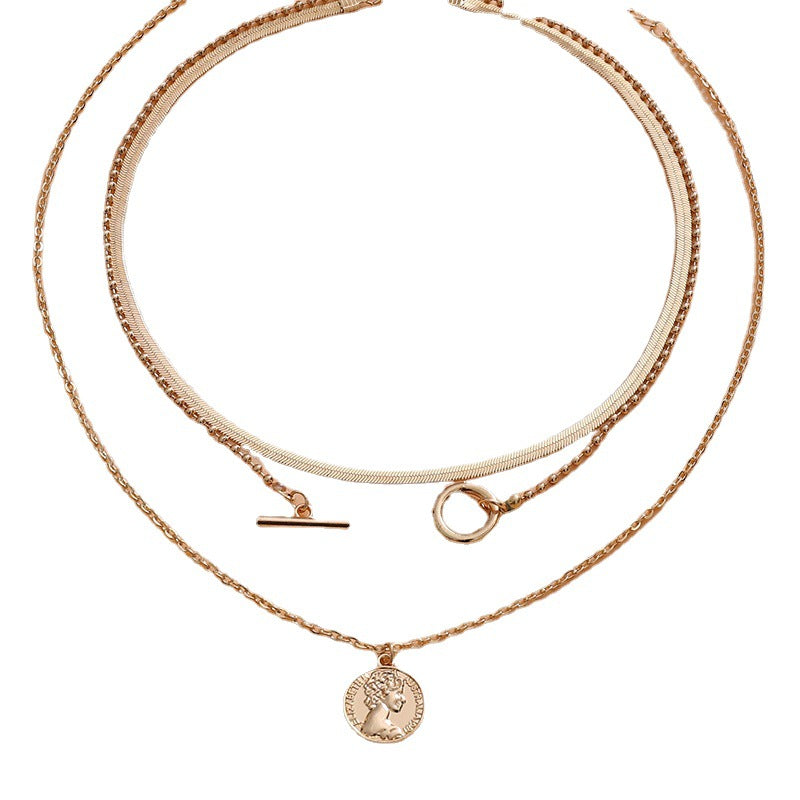 Interest Light Luxury Personality Fashion Chain Like Flat Necklaces
