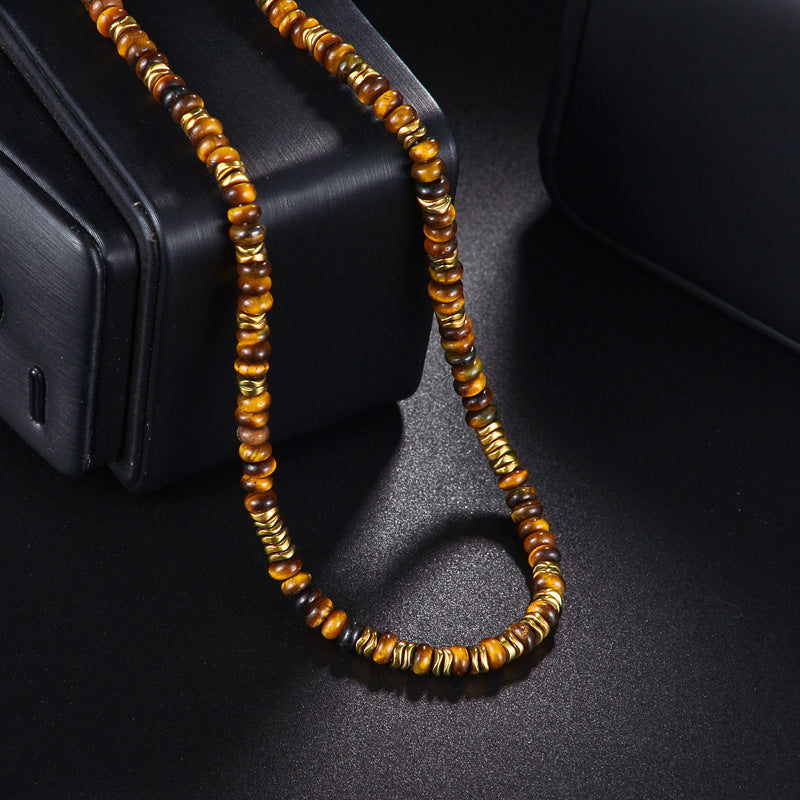 Steel Beaded Female Design Gold Plated Necklaces