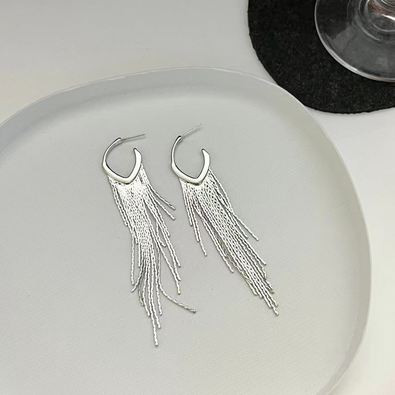 Women's Tassel Geometric Fashion Personality Metal Chain Earrings