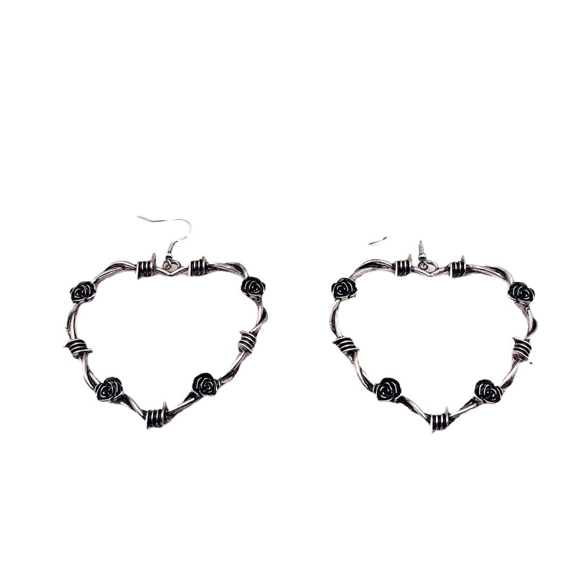 Women's Thorn Rose Love Heart Design Temperament Earrings