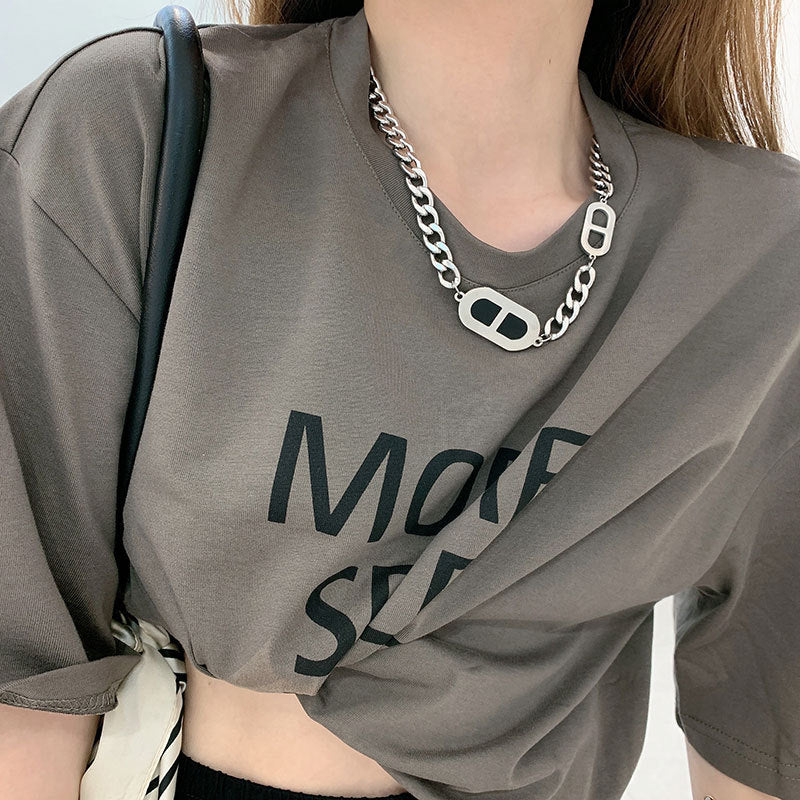 Women's & Men's & No Fading Exaggerated Thick Chain Black For Necklaces