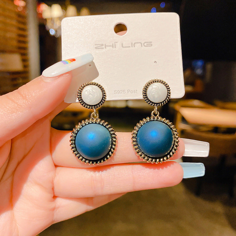 Needle Red Pearl Female Style Stylish Texture Rings