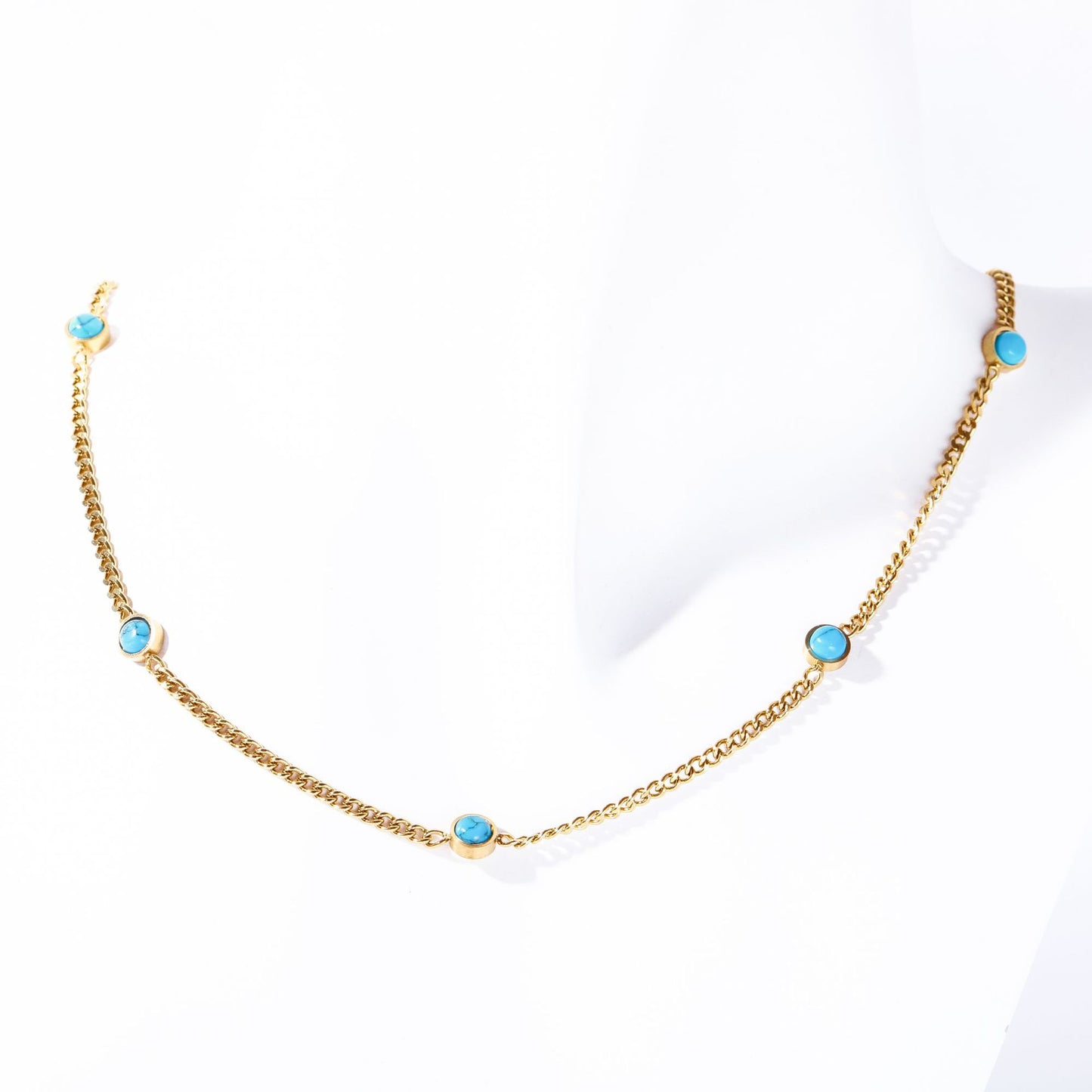 Plusieurs chaînes de clavicule turquoise naturelles, colliers à franges