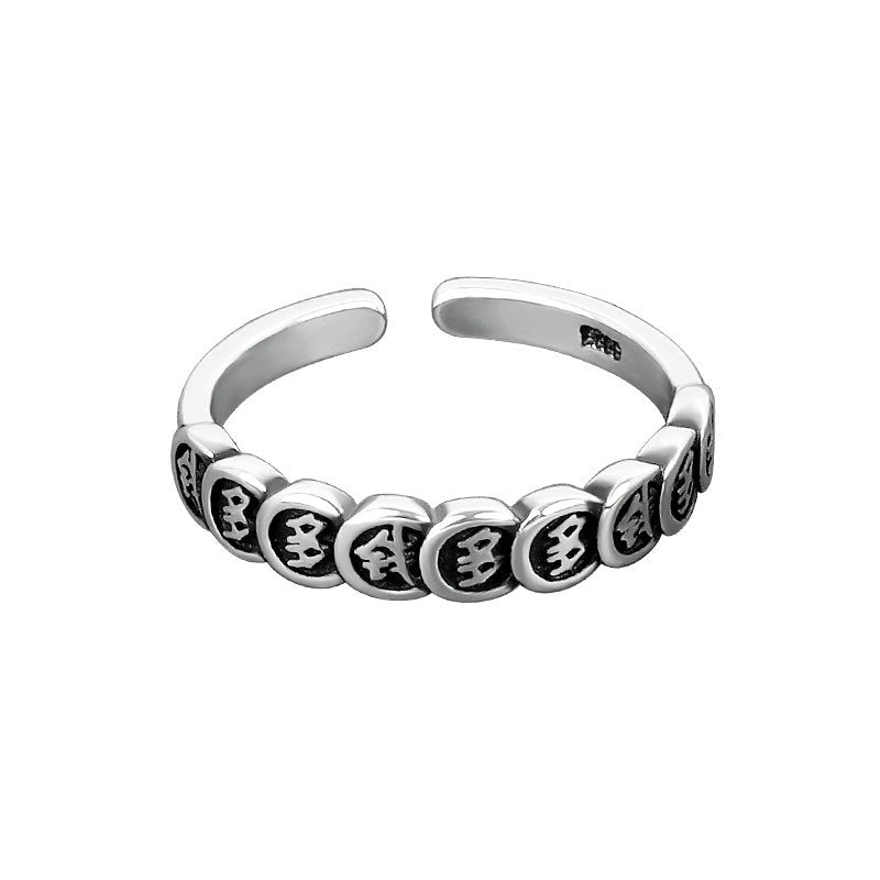Duo weibliche trendige Ethno-Stil Vintage offene Ringe