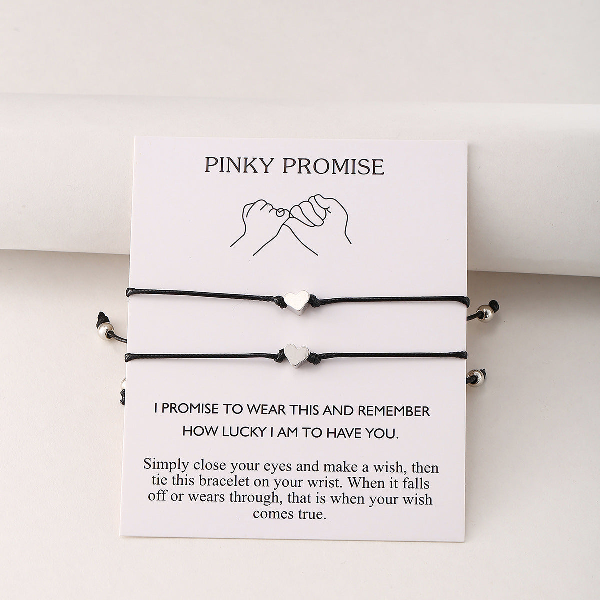 Simple Creative Retro Heart-shaped Wax Rope Bracelets