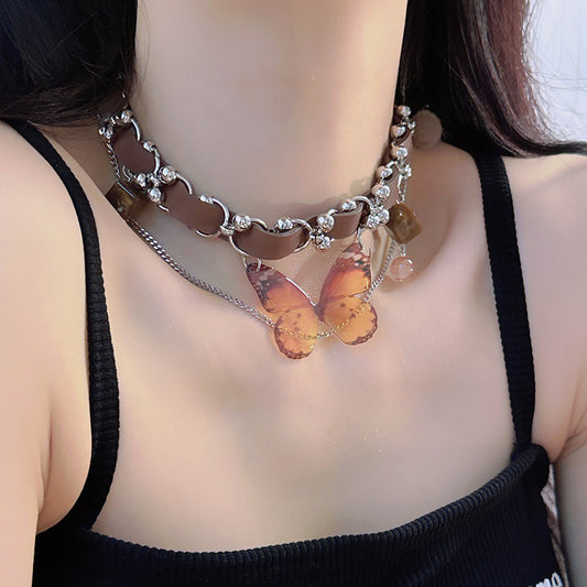 American Hot Butterfly Brown Vintage Neck Necklaces