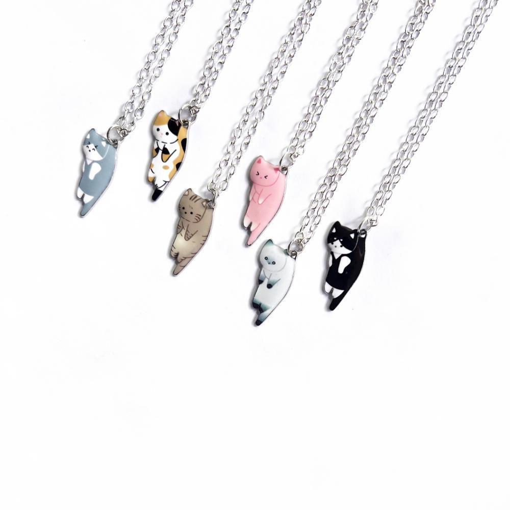 Cat Black Print Brown Siamese Kitten Necklaces
