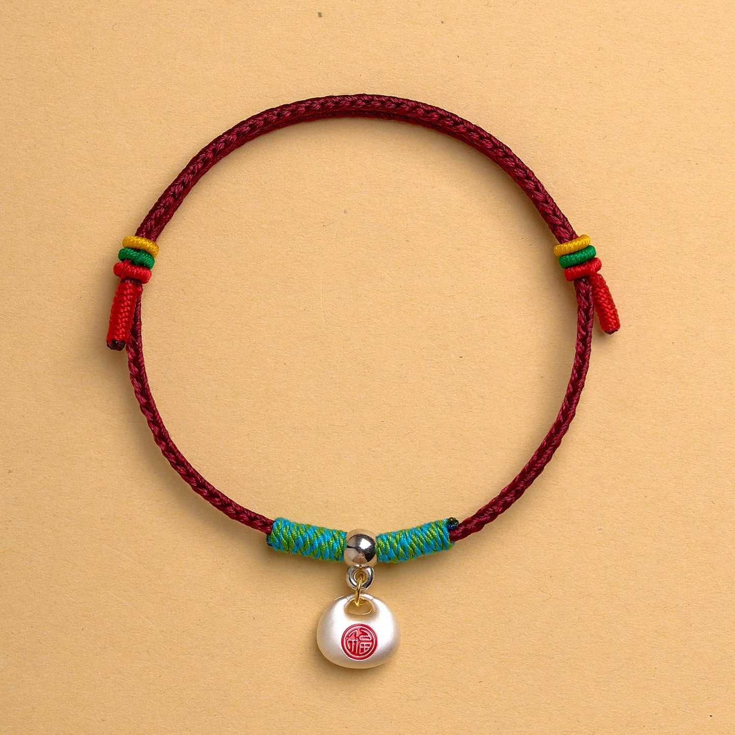 Women's & Men's Small Safety Lock Carrying Strap Dragon Boat Festival Hand-woven Couple Bracelet