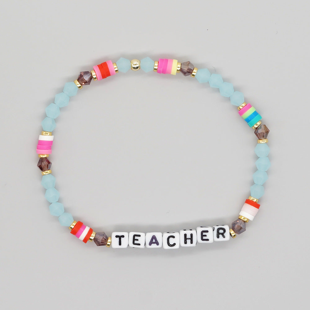 Perlen bunte Polymer Clay Kristall handgefertigte Armbänder