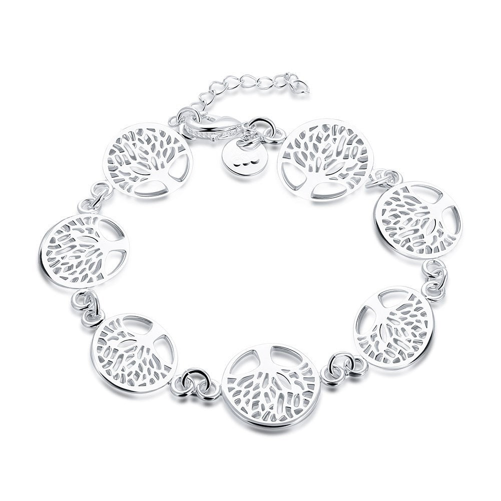 Creative Sier Plated Lucky Tree Popular Bracelet