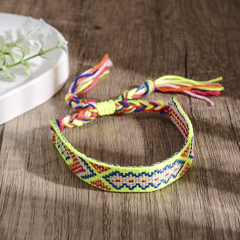 Women's Style Handmade Embroidery Tassel Woven For Bracelets