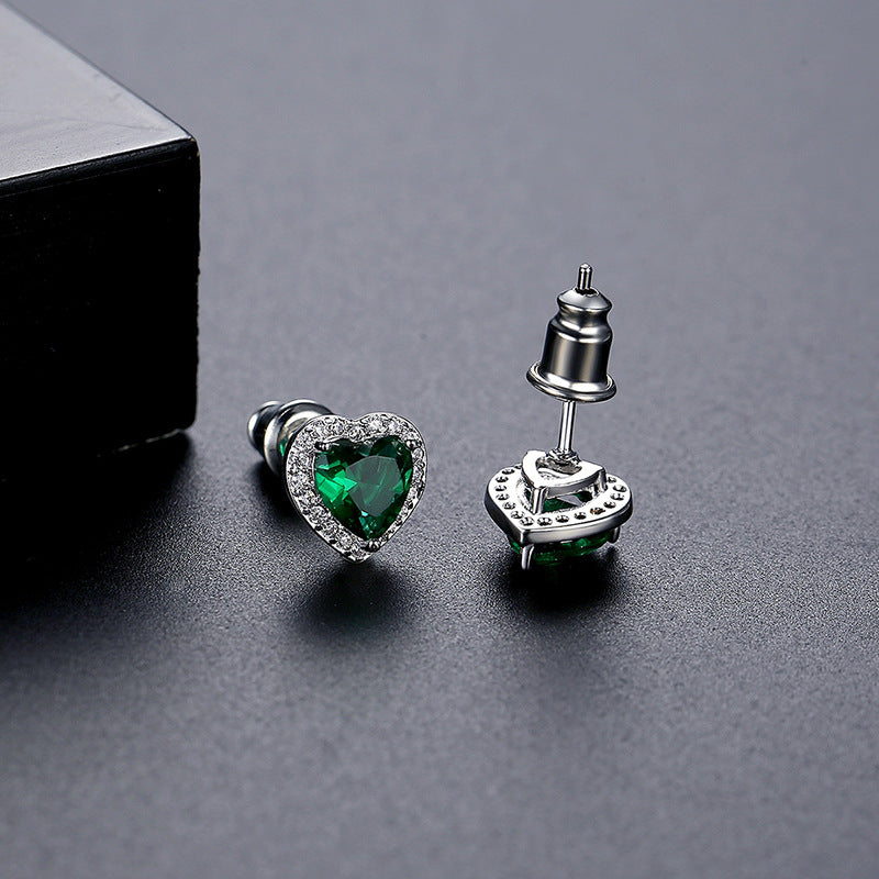 Heart Copper Female Korean Style Commute Minimalist Niche Earrings