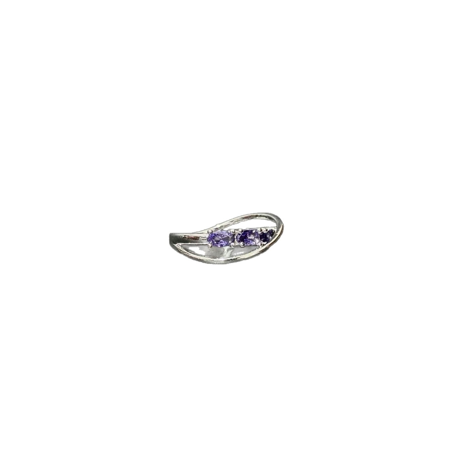 Women's Purple Track Style Light Luxury Versatile Exquisite Ring