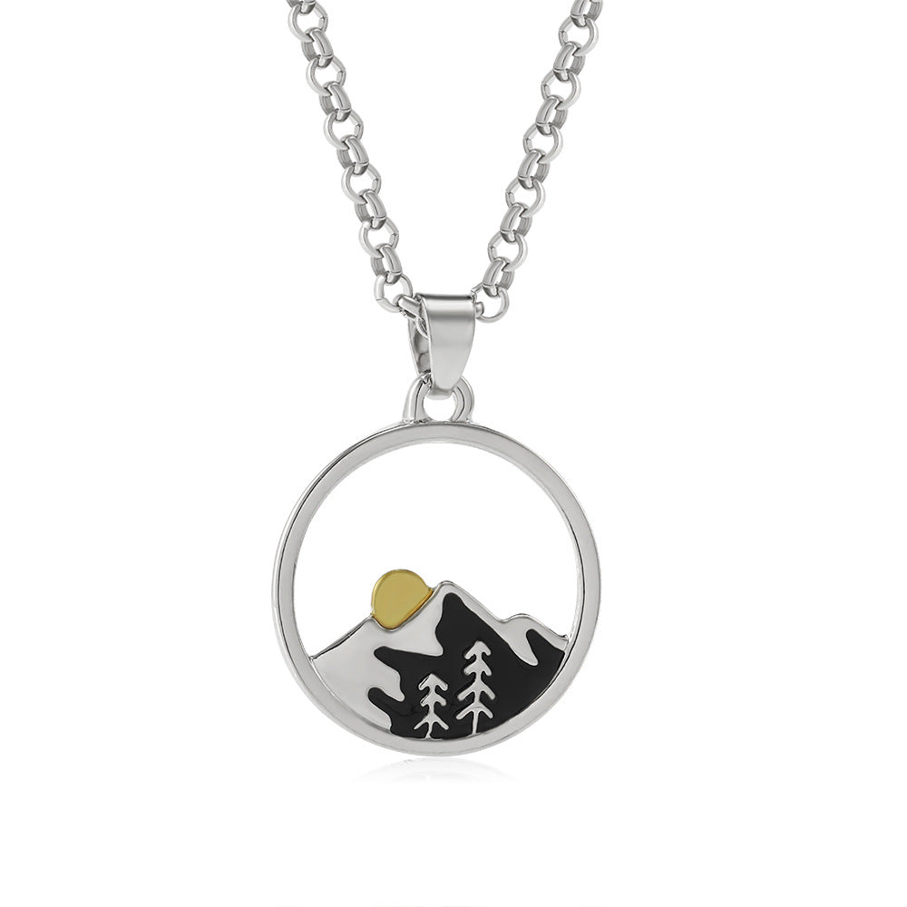 Fashion Sunrise Pendant Simple Sunset Alloy Necklaces