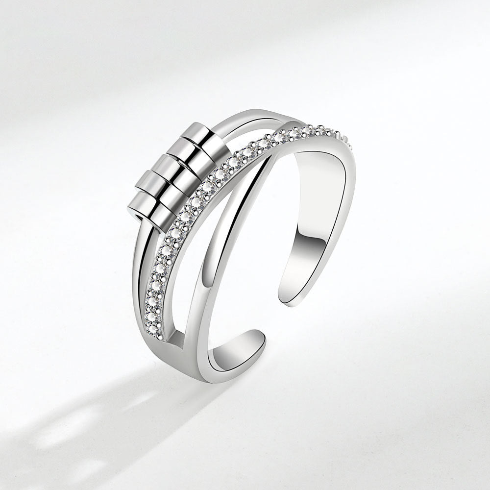 Women's Rotatable Rotating Personality Round Open Rings