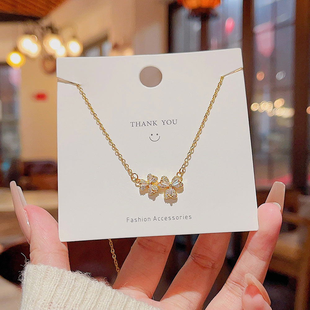 Colliers de chaîne de clavicule de luxe pour femmes, ne se décolore pas, légers, minoritaires
