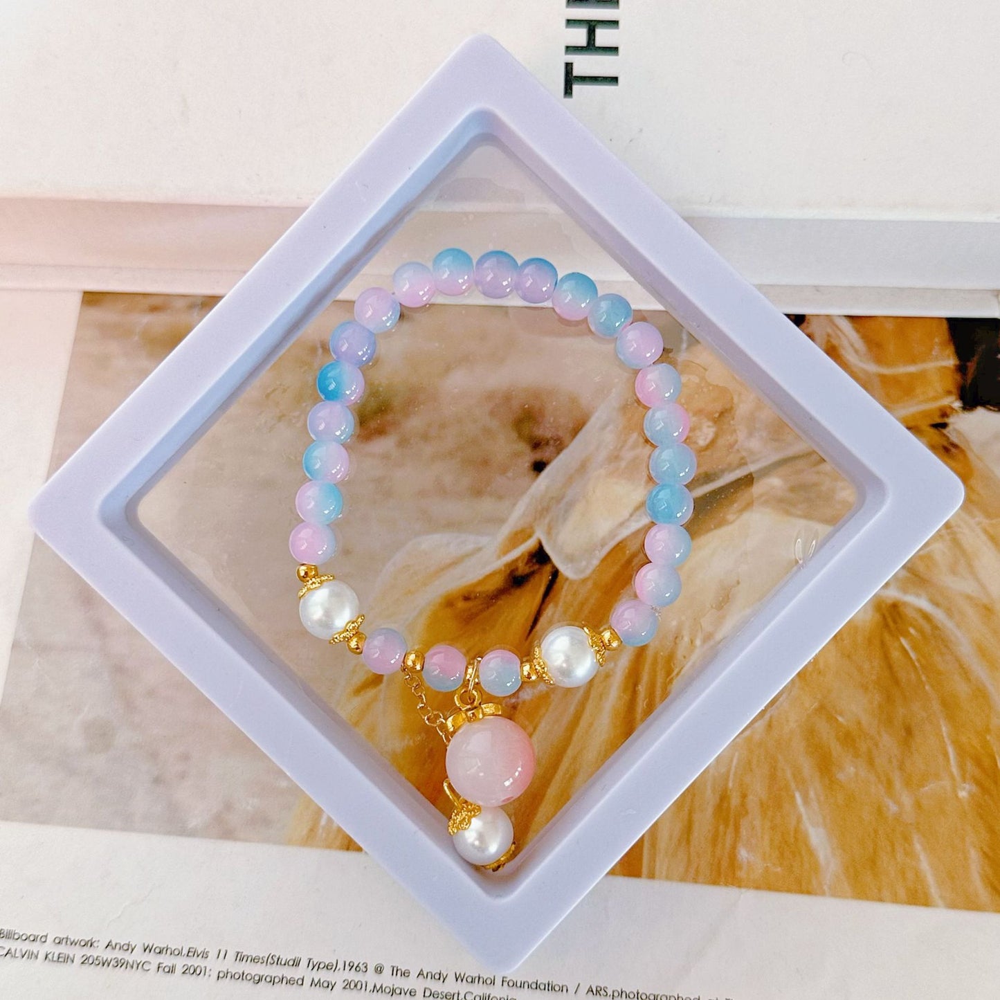 Women's Two-tone Gradient Fashion Simple Crystal Jewelry Bracelets