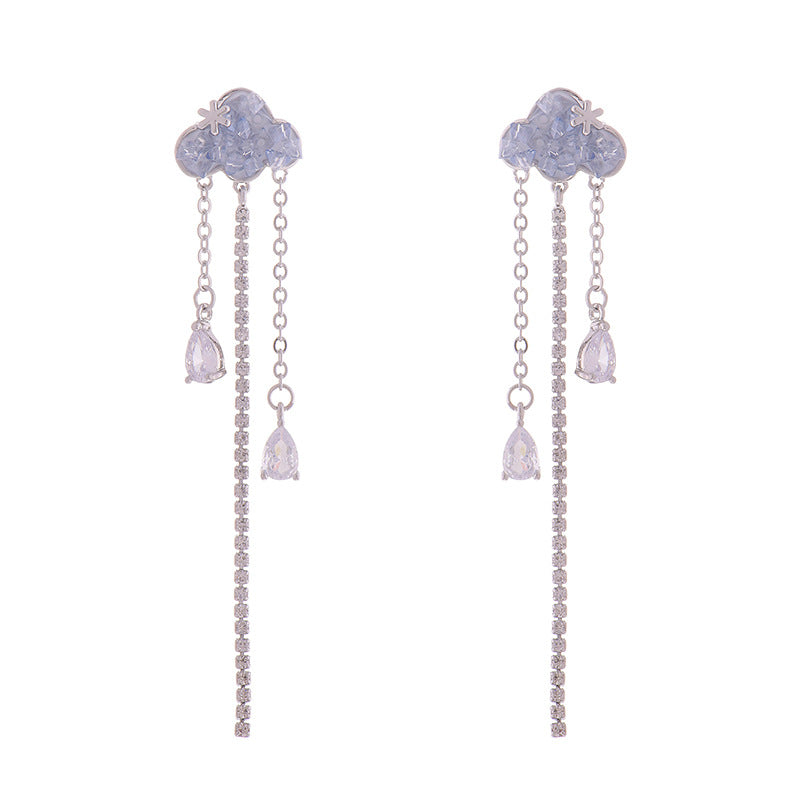 Cloud Tassel Light Luxury Minority Design Earrings