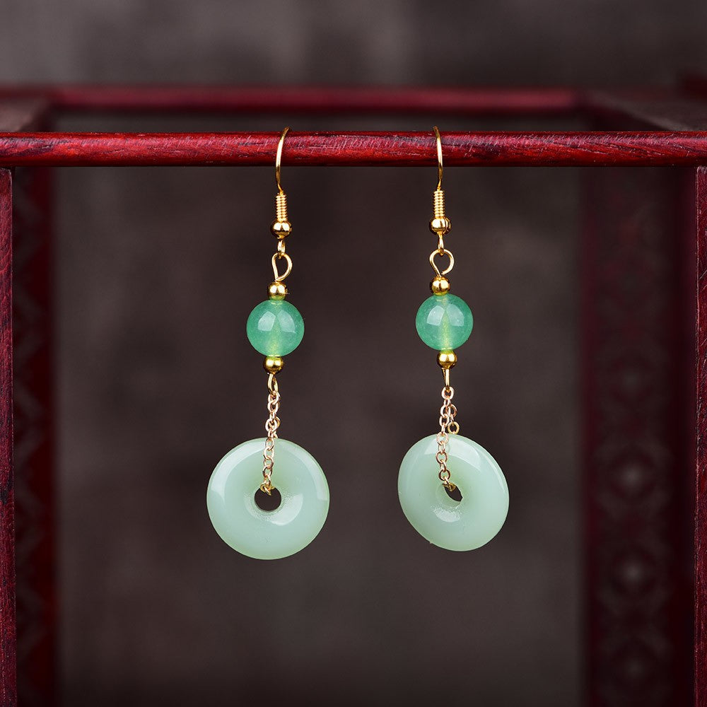Ethnic Style Rose Female Bride Wedding Earrings
