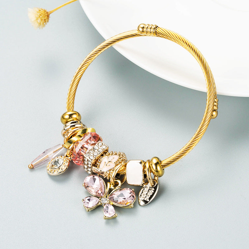 Mode Schmetterling Anhänger weiblich Gold mehr Armbänder
