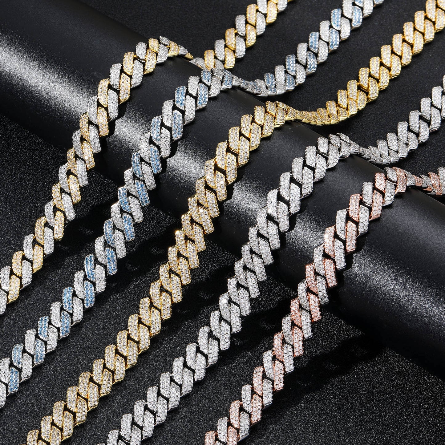 Colliers en Zircon incrustés de cuivre cubain Hop Bar pour hommes