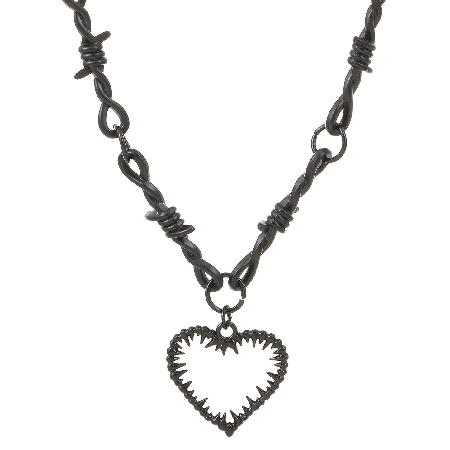 Women's & Men's & Heart-shaped Thorn Hip Hop Punk Trendy Barbed Dark Necklaces