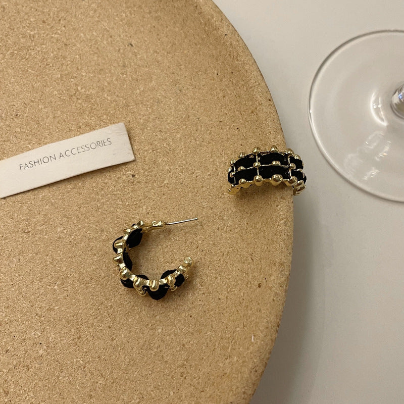 Retro Style Woven Shaped Elegant Graceful Earrings