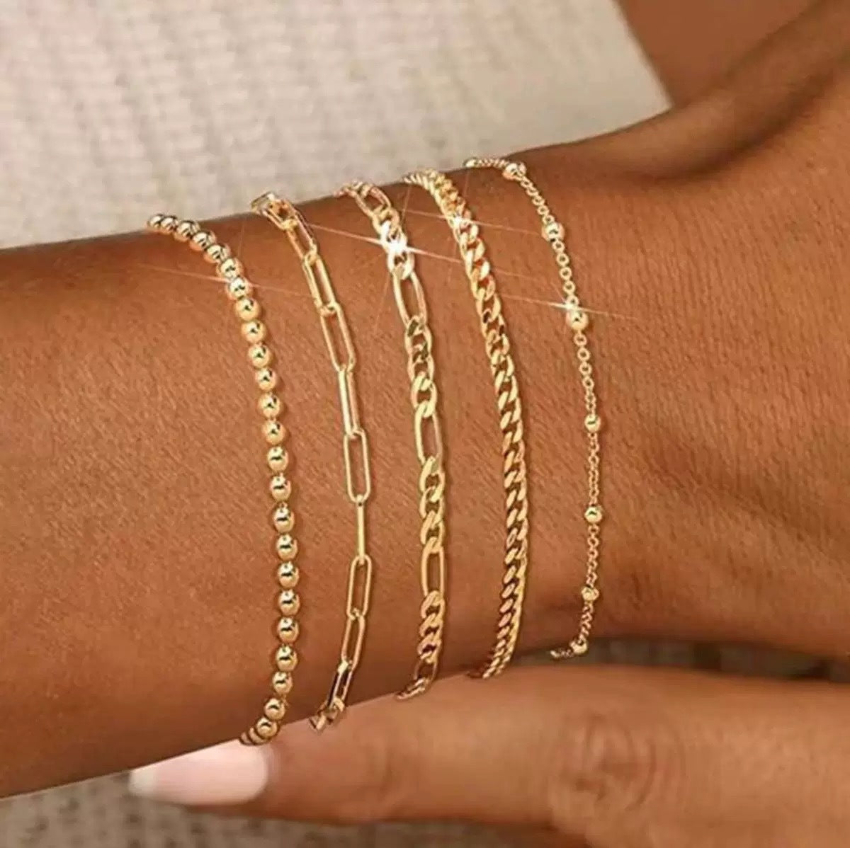 Glamorous Fashion Exquisite Metal Personality Twin Bracelet