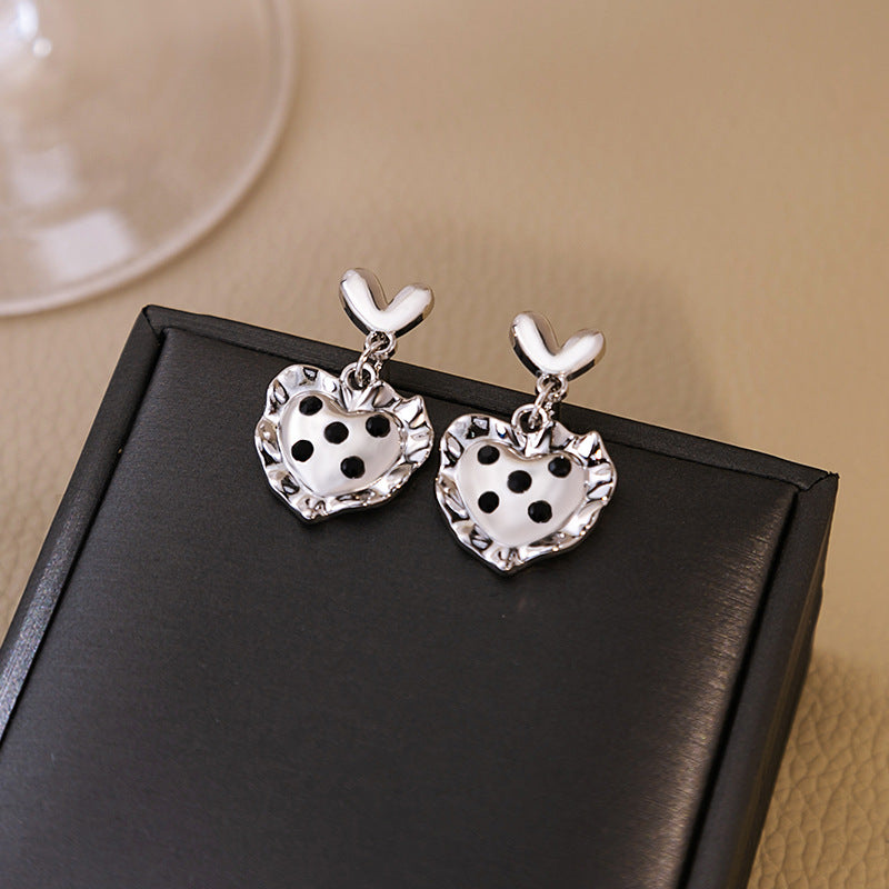 Needle Variety Creative Sweet Cool Circle Heart Earrings