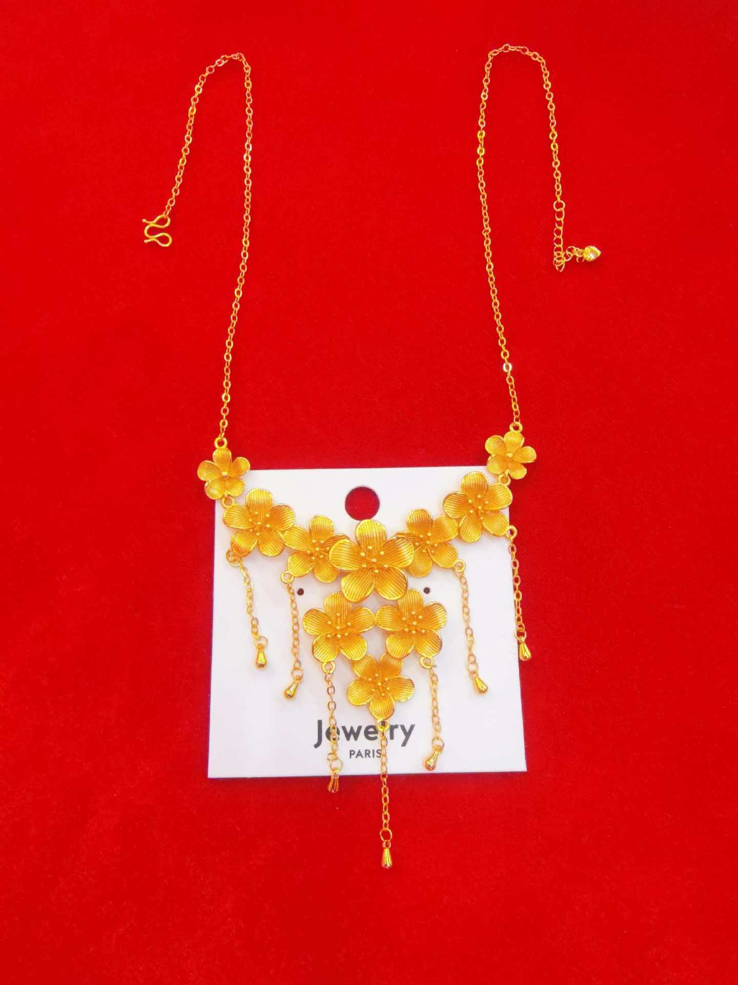 Women's Flowers Like Brocade Wedding Three Lilac Chain Chinese Temperament Necklaces