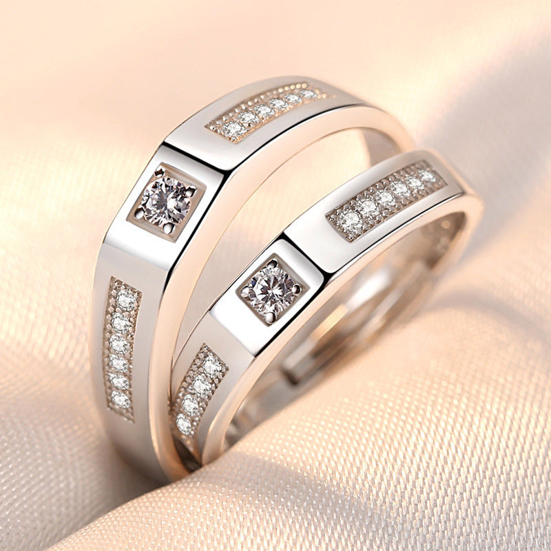 Women's & Men's & Trendy Sier And Word Gang Drill Rings