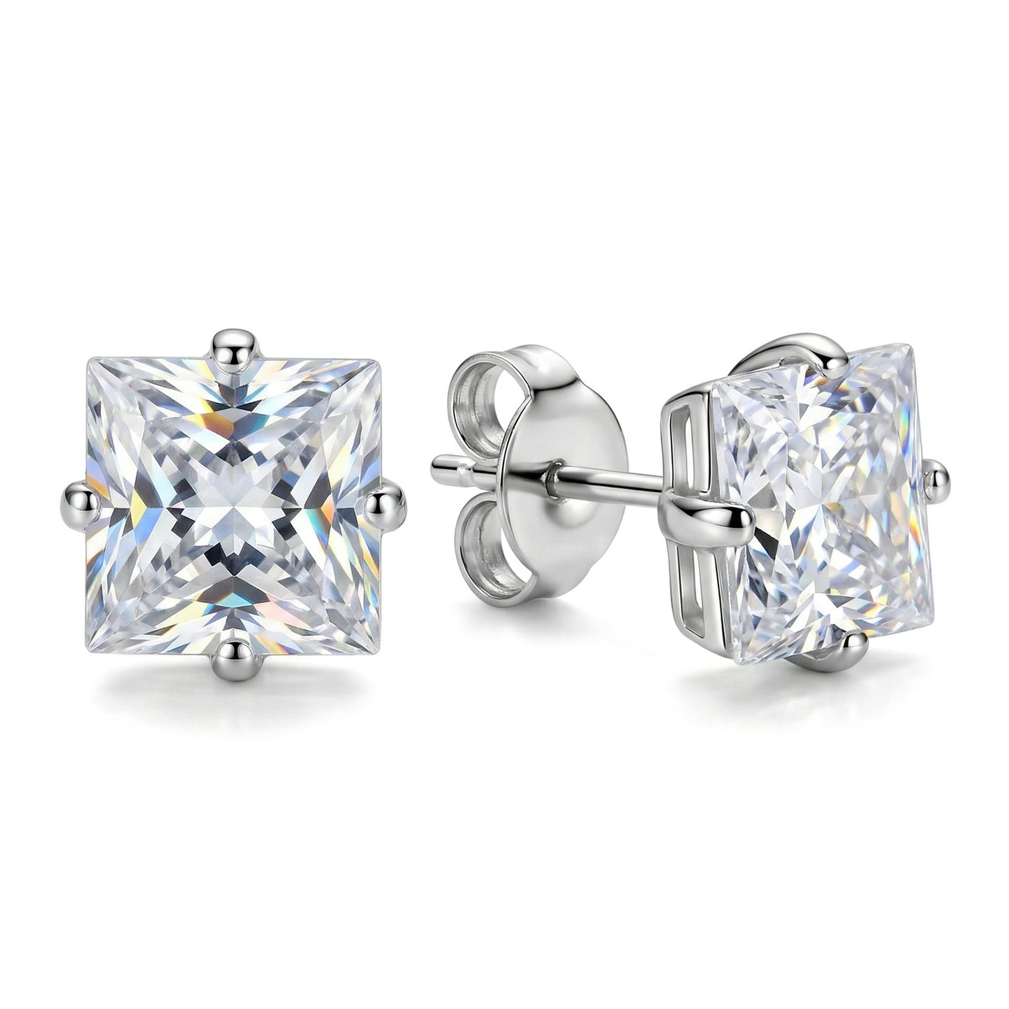 Women's & Men's Material Finely Inlaid Niche High Sense Basic Stud Earrings