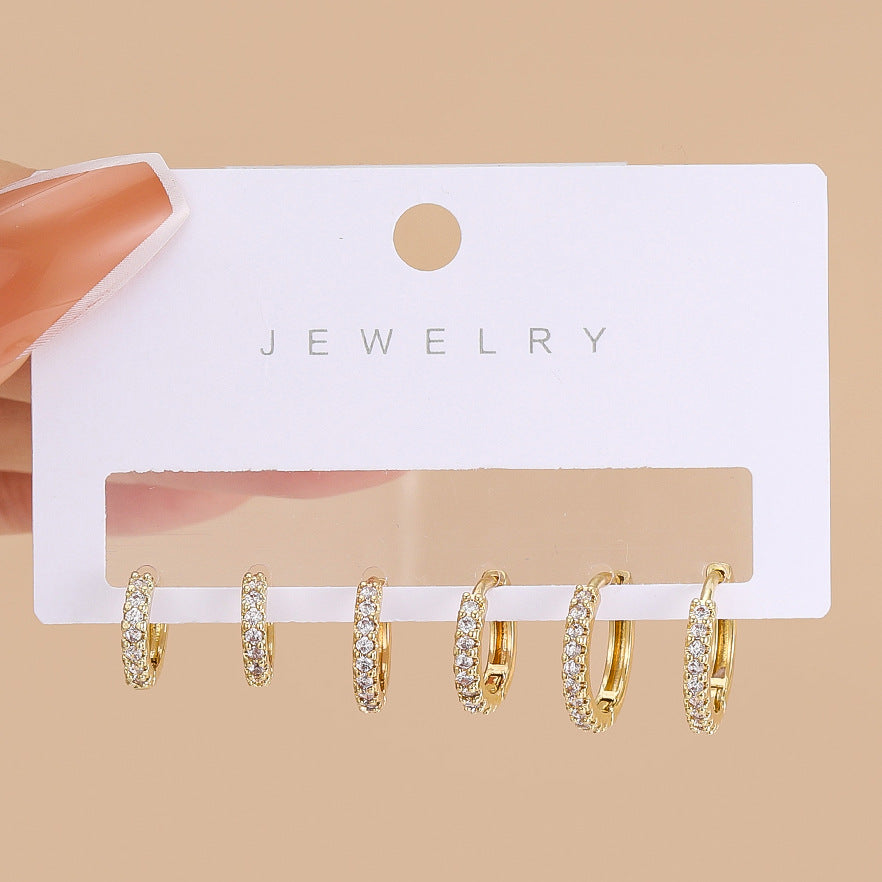 Creative Metal Element Type Ear Suit Earrings