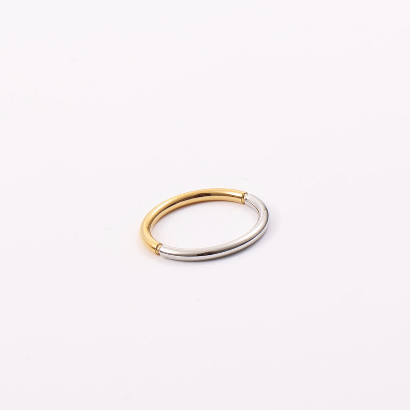 Classic Patchwork Gold-plated Titanium Steel Thin Bracelet