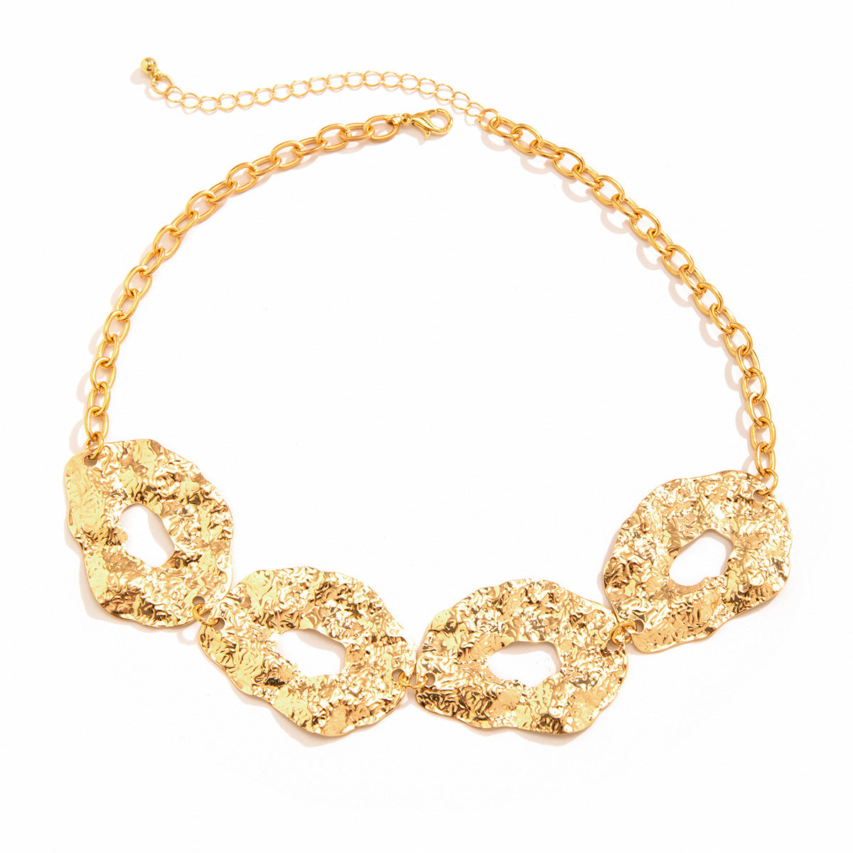 Women's Irregular Design Wafer Personality Liquid Fluid Necklaces