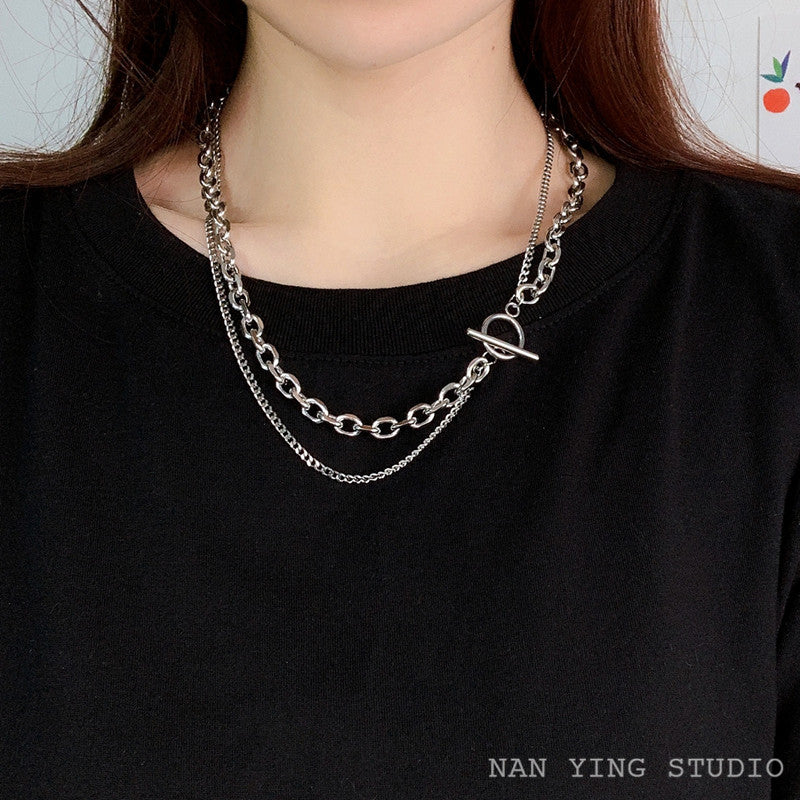 Simple Metal Chain Trendy Street Cold Necklaces