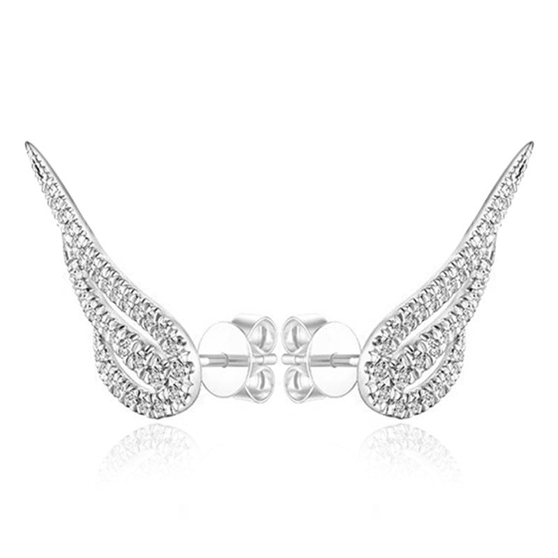 Women's Korean Style Personalized Temperament Wild Angel Wings Fashion Earrings