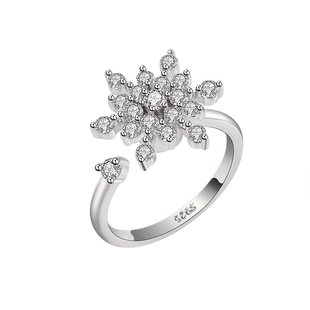 Rotating Open Rotatable Anxiety Relief Ornament Rings