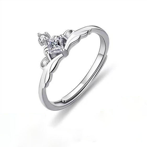 Women's & Men's Princess Knight Couple Advanced Girlfriends Open Ring
