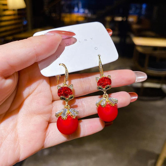 Women's Tassel Eardrops Trendy Fairy Face Slimming Earrings