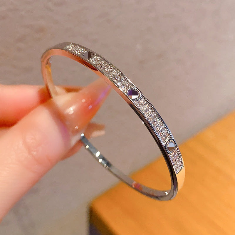 Nail Sparkling Zircon High-grade Female Affordable Luxury Bracelet